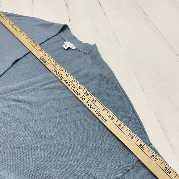 J Jill Women's XL Aqua Button Front Cardigan Sweater Cotton Blend 3/4 Sleeve - Picture 8 of 13